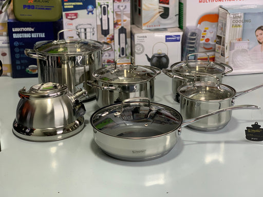 Zepter Brand 12 Pieces Cookware Set Stainless Steel