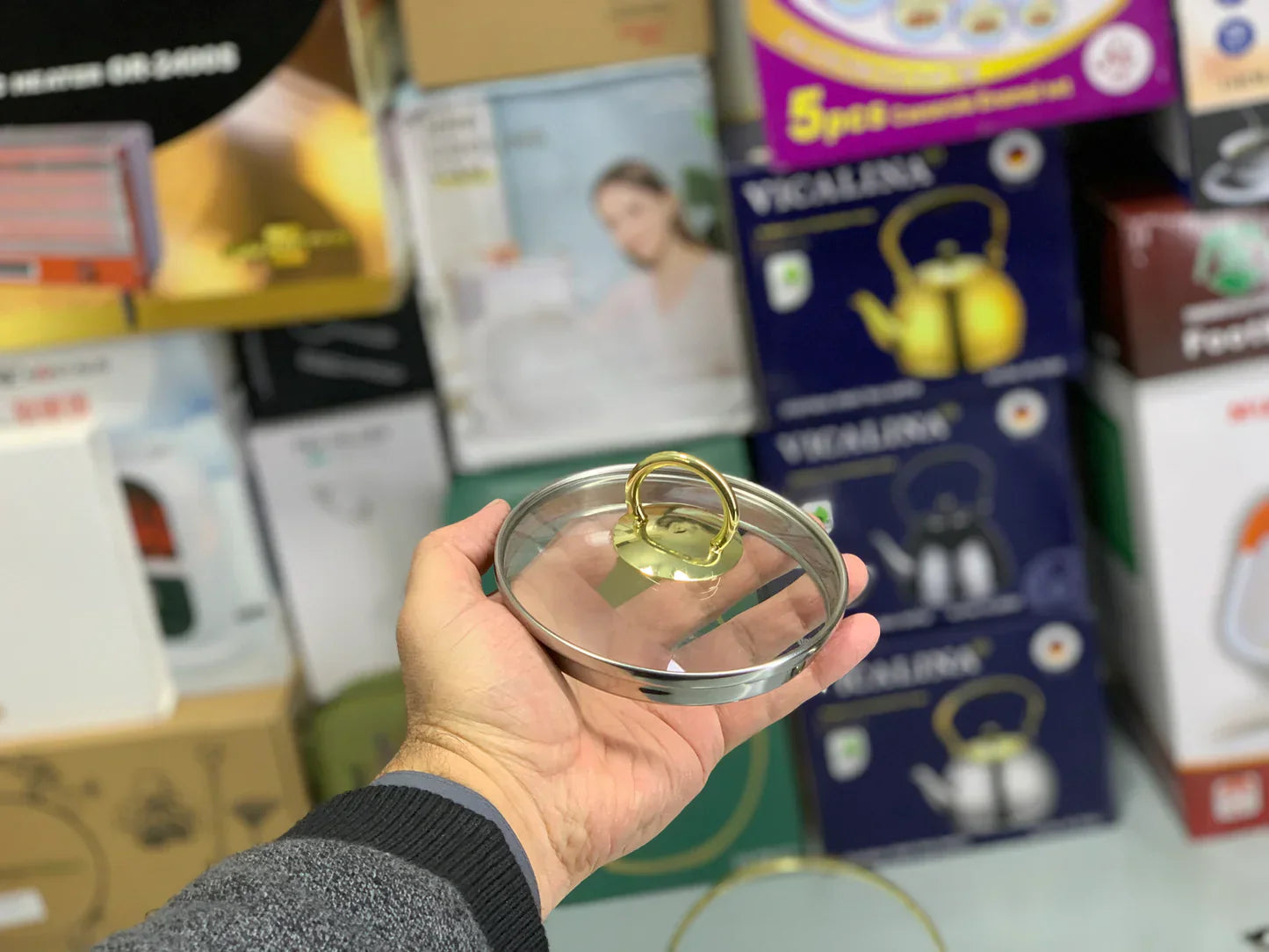 Karkmos Stainless Steel Kettle with Glass Lid (2.5L & 3L)