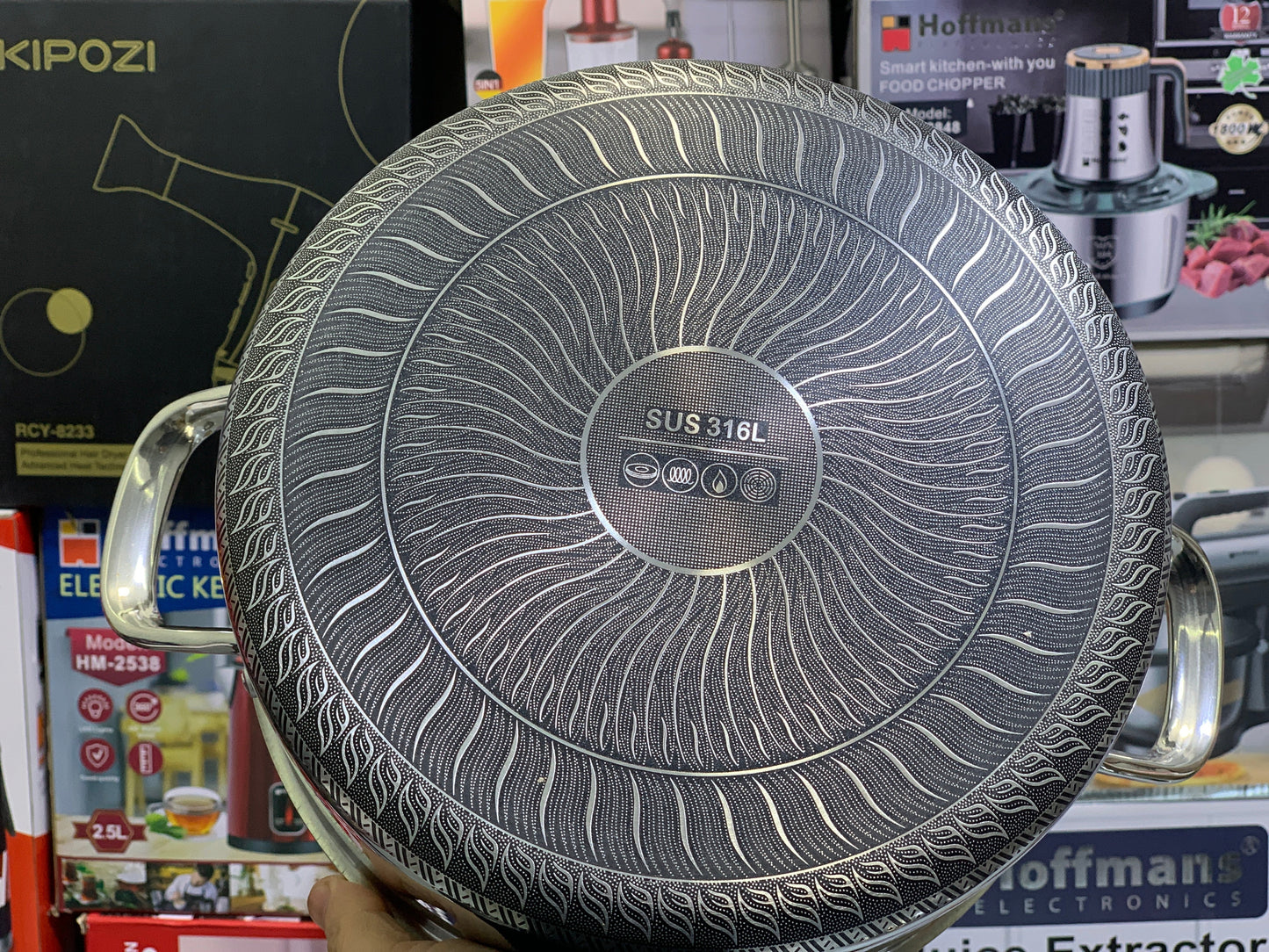 Laser Coated deep casseroles Set Non Stick BIG Sizes 30cm For 3KG, 32cm For 4K and 34cm For 5KG