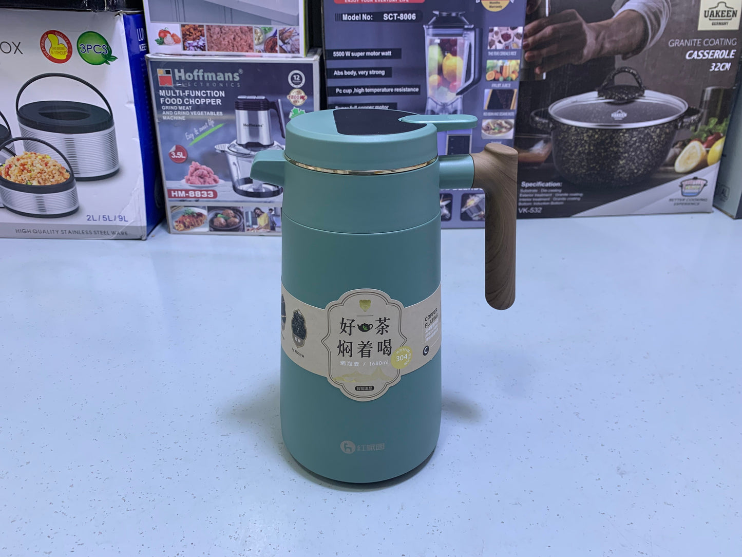 Homered Tea Thermos with Temperature Indicator SUS 304 Stainless Steel Model H0-9406 1680ml