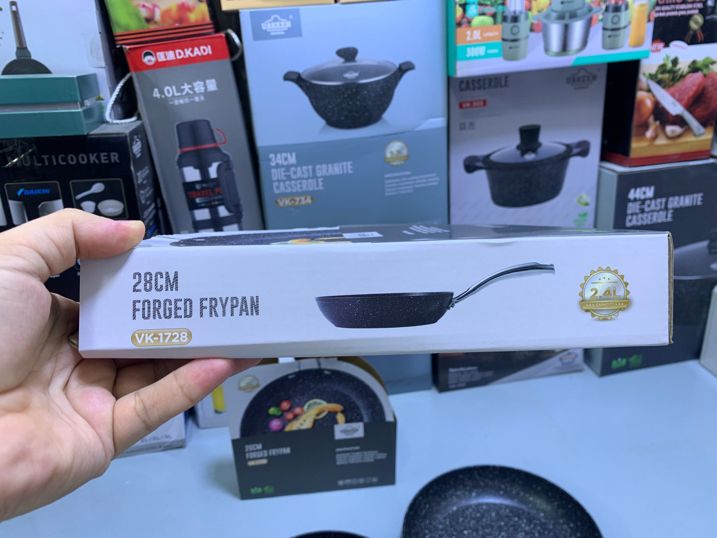 UAKEEN Germany Forged Frying Pan Granite Coating Flat Surface