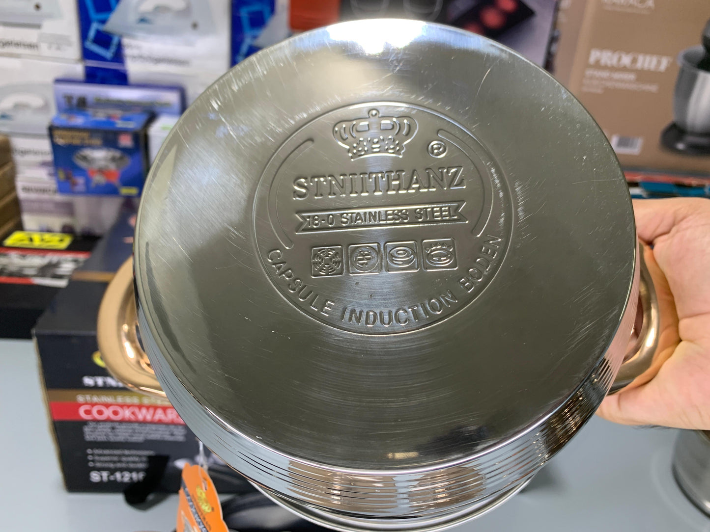 Imported 16 Pieces STNIITHAN Stainless Steel Cookware Set