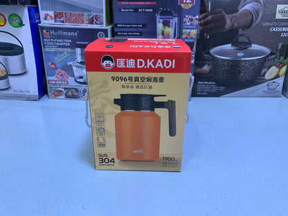 D-Kadi  Tea and Coffee Thermos SUS 304  Stainless Steel Model 9096 1900ml