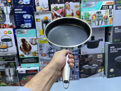 Honeycomb Fry Pan 316 | laser coated – Nonstick, (Without Lid)