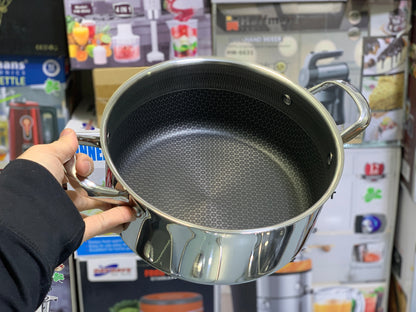 Laser Coating Deep Casseroles  Non Stick ( 4 pieces ) 21.5 cm ,25.5 cm , 27.5 cm and 29.5 cm