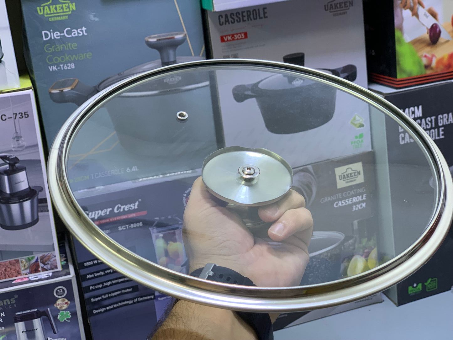 Laser Coating Shallow Type Casserole Handi- Shape Stainless Steel (Size:26cm)