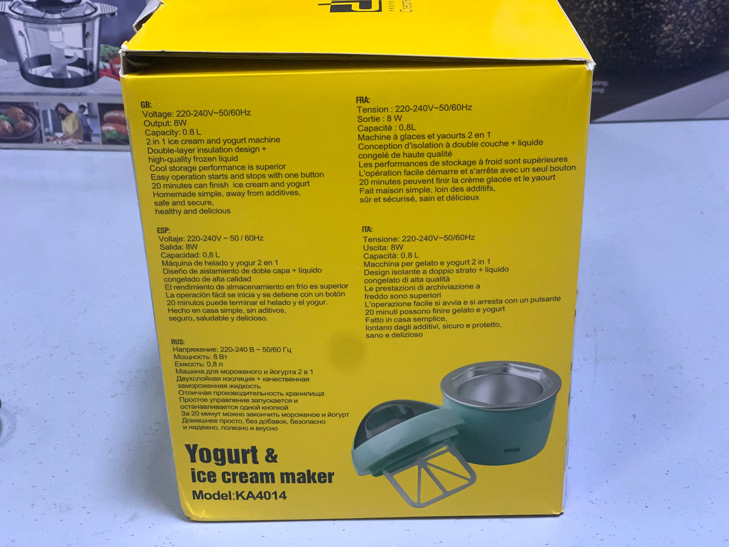 2 in 1| Yogurt and Ice-Cream Maker| Model: KA4014