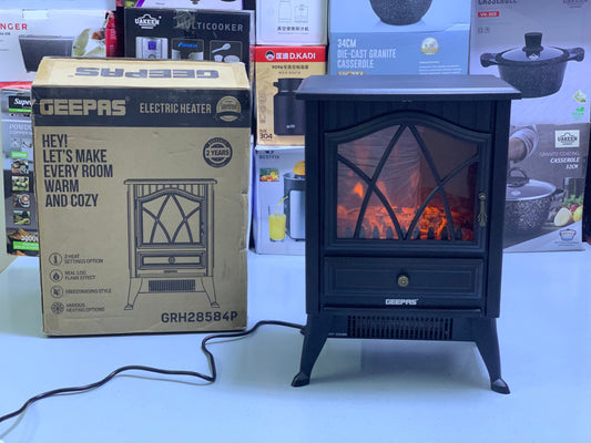 Geepas brand 3D electric artificial flame heater 1800 watt Model: 28584