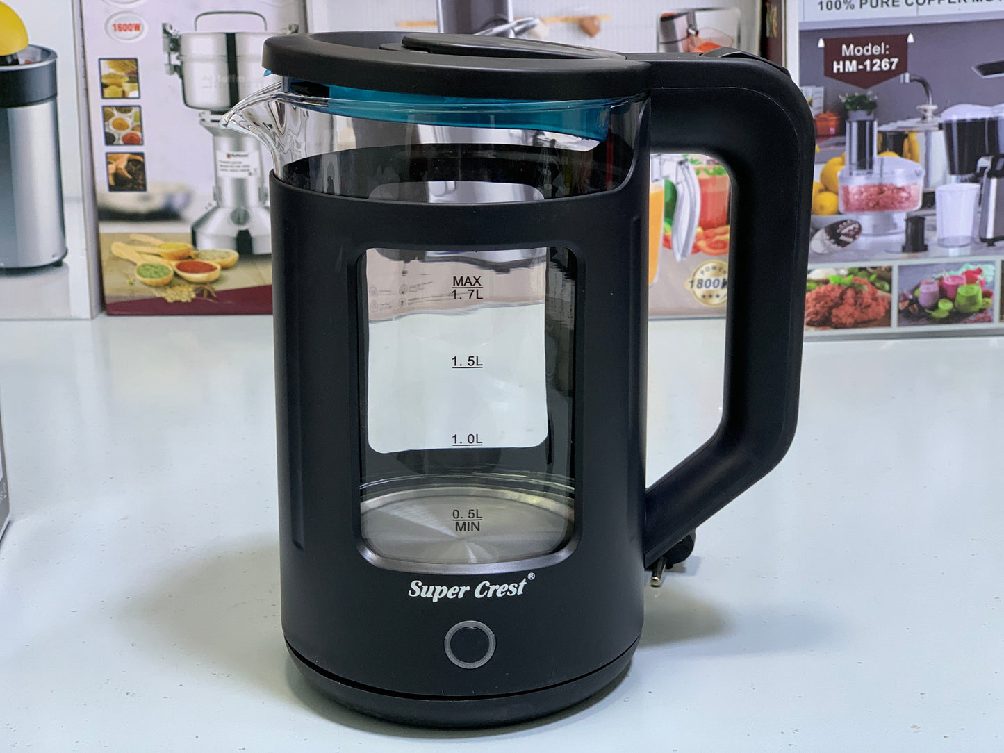 Super Crest Electric Tea Kettle 1.7L and 2000w Model: SCT-4030