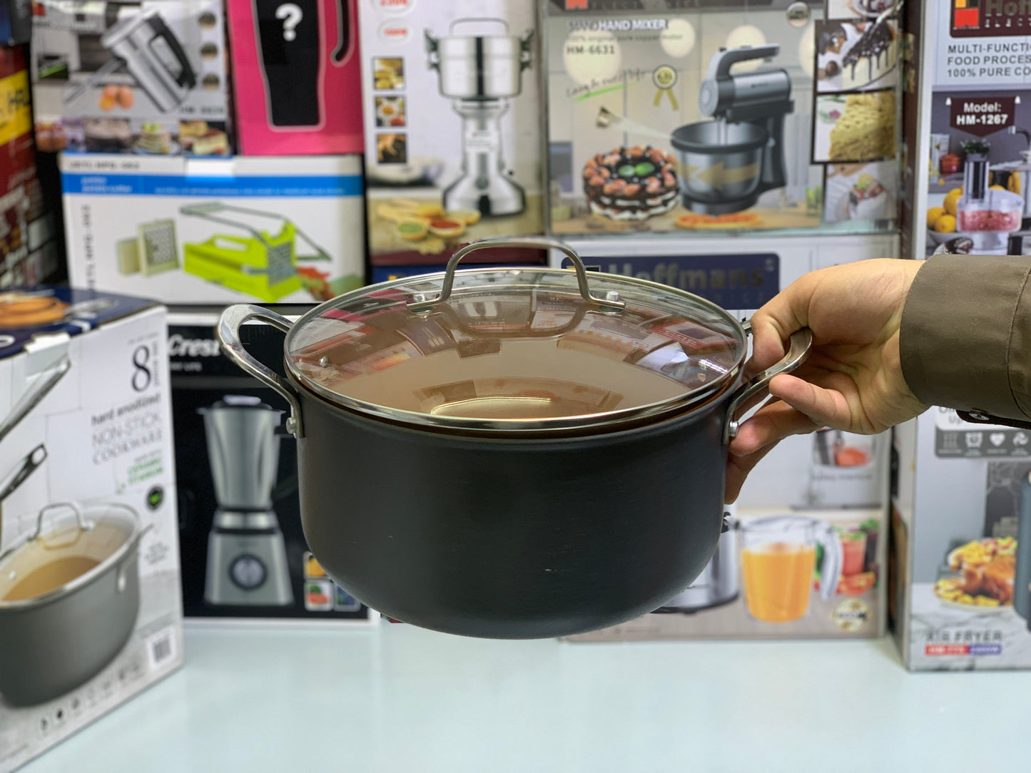 GOTHAM 8 pieces cookware set nonstick titanium