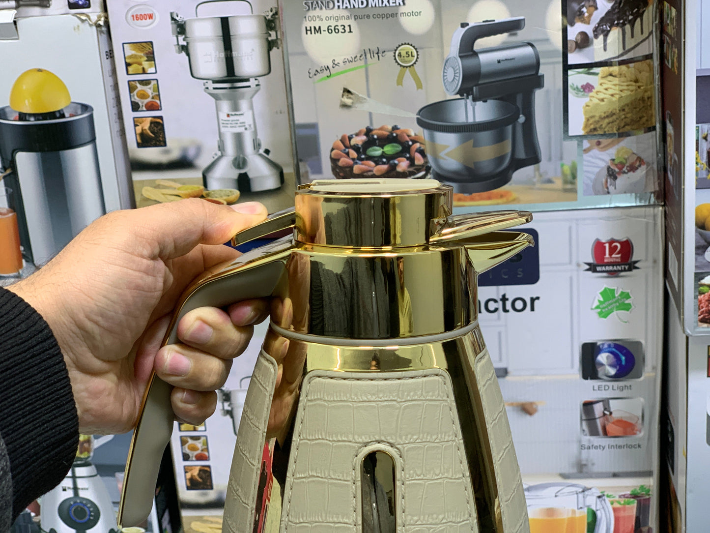 Unique Thermos with leather straps