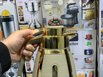 Unique Thermos with leather straps