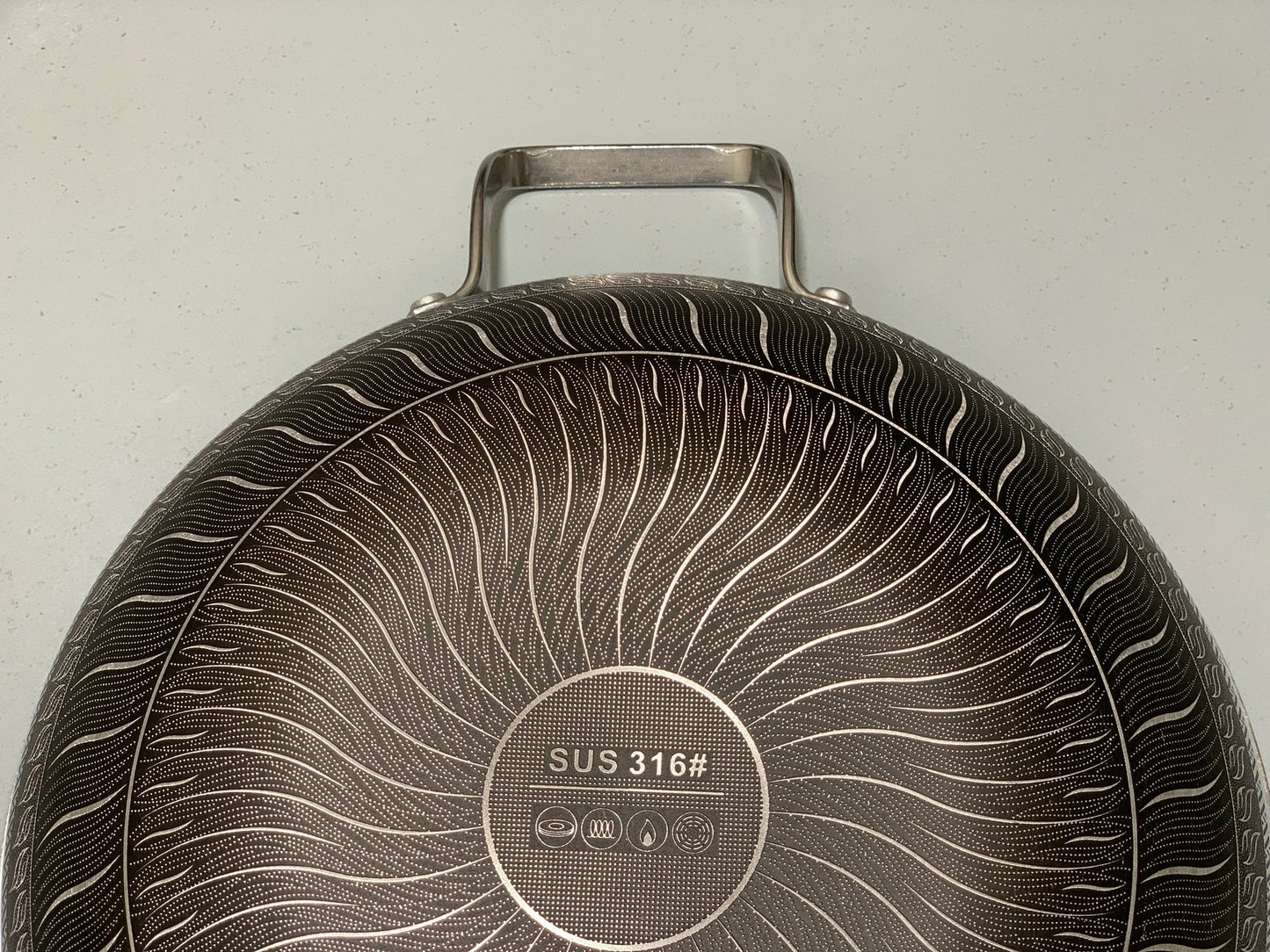 HoneyComb Laser Coating deep karahi/Handi , Stainless Steel