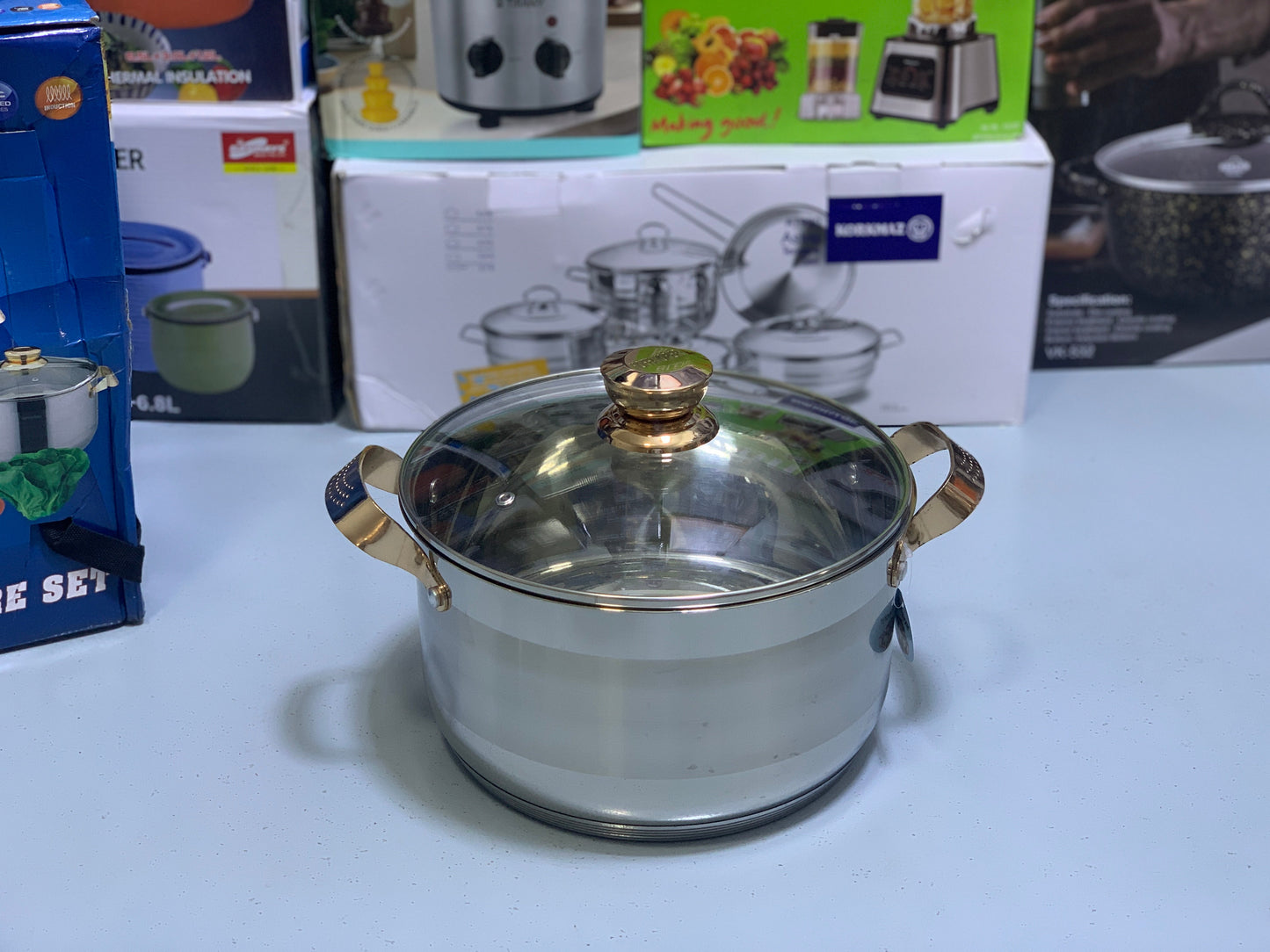 Hoffavorer 8 Pieces Cookware set Stainless Steel