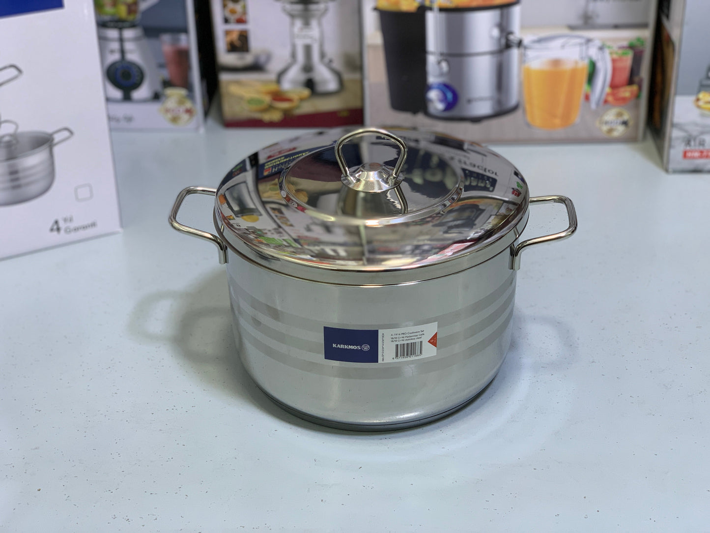 Karkmos 3 Pieces  Casseroles Cookware Set  Cri-Ni Stainless Steel