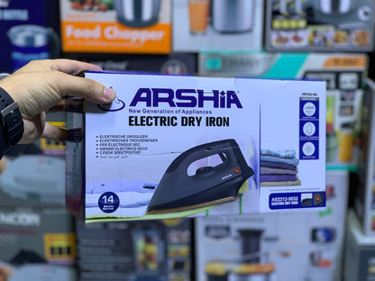 Arshia Electric Dry iron 1200w , Ceramic Non Stick Soleplate