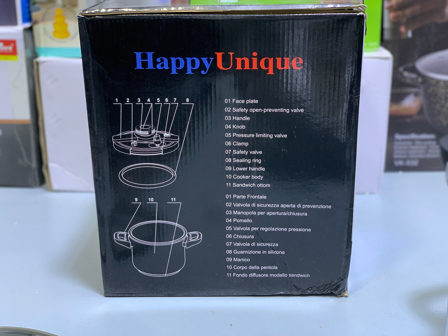 happpy unique 9L 2 in 1 Pressure Cooker Stainless Steel