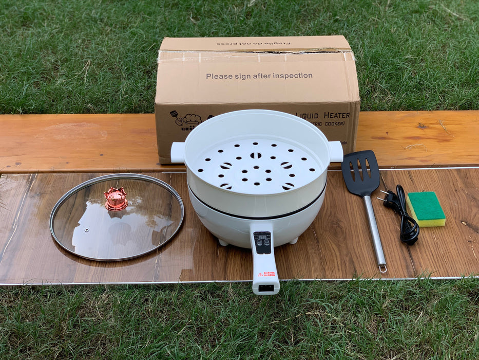 Imported 2 in 1 Electric Cooker Pan with Steamer - 4L Capacity, (1500W)