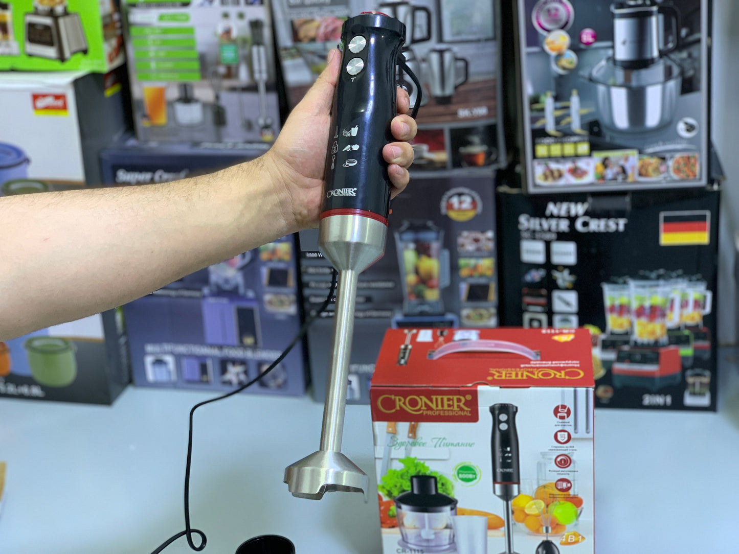 CRONIER 4-in-1 Multifunctional Food Chopper – 800W | Powerful & Versatile Kitchen Appliance