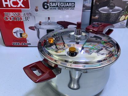 6 Safeguard HCX 3 in 1 Pressure Cooker Stainless Steel
