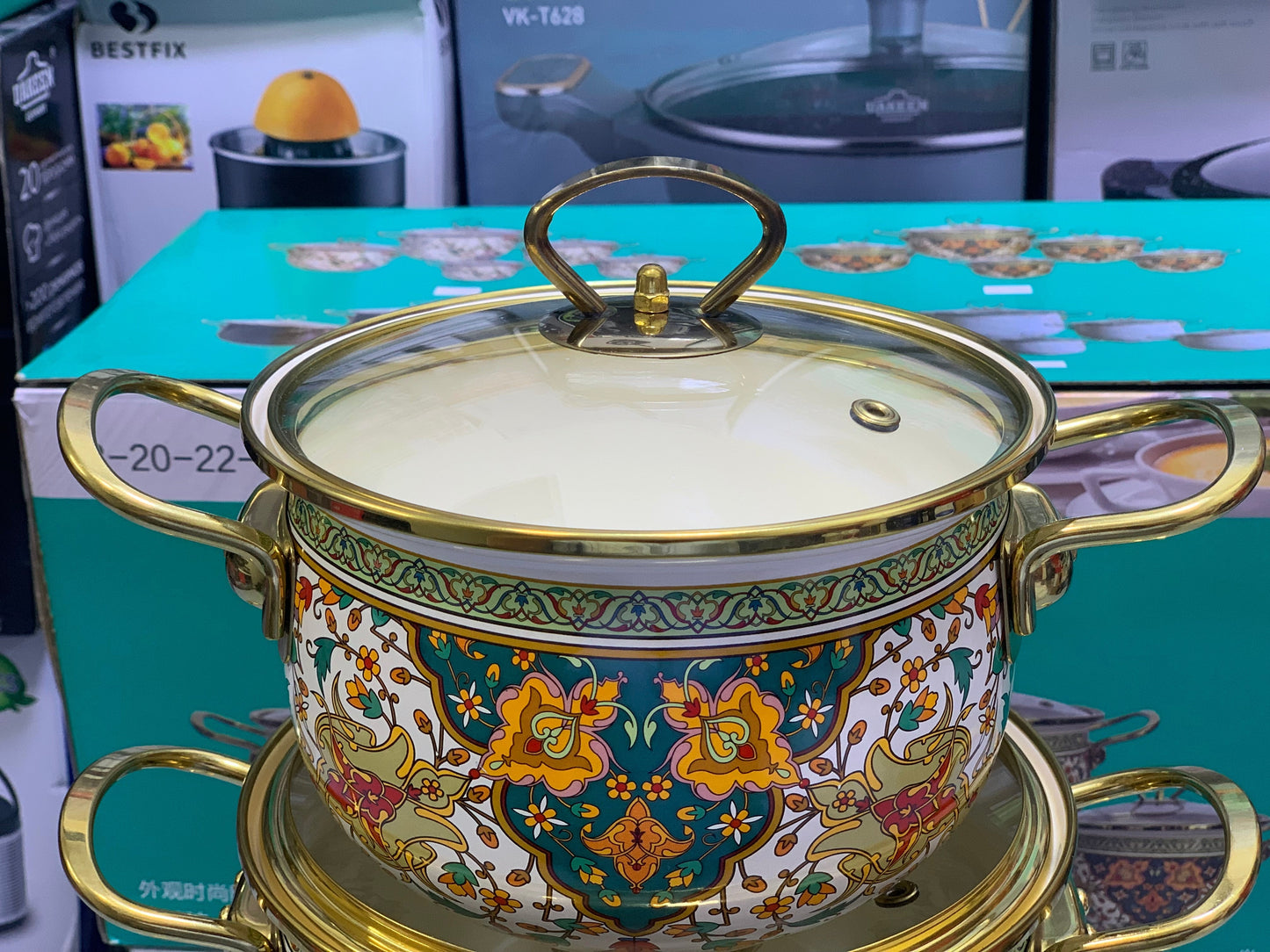 Non Stick Enamel Coating Cookware Set 10 Pieces