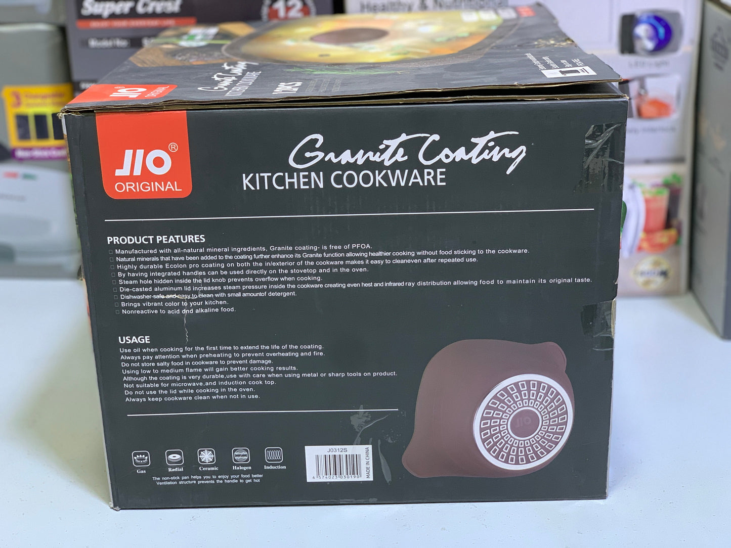 Jio Granite Coating Kitchenware 12 Pieces Set