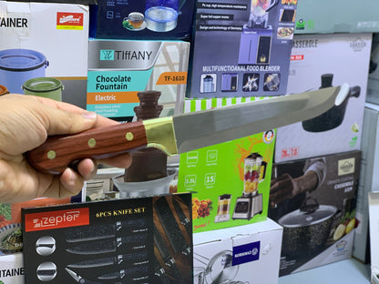 Single Knife set with Wooden and Golden handle