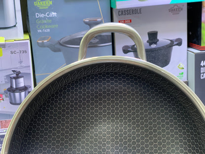 Laser Coating Shallow Type Casserole Handi- Shape Stainless Steel (Size:26cm)