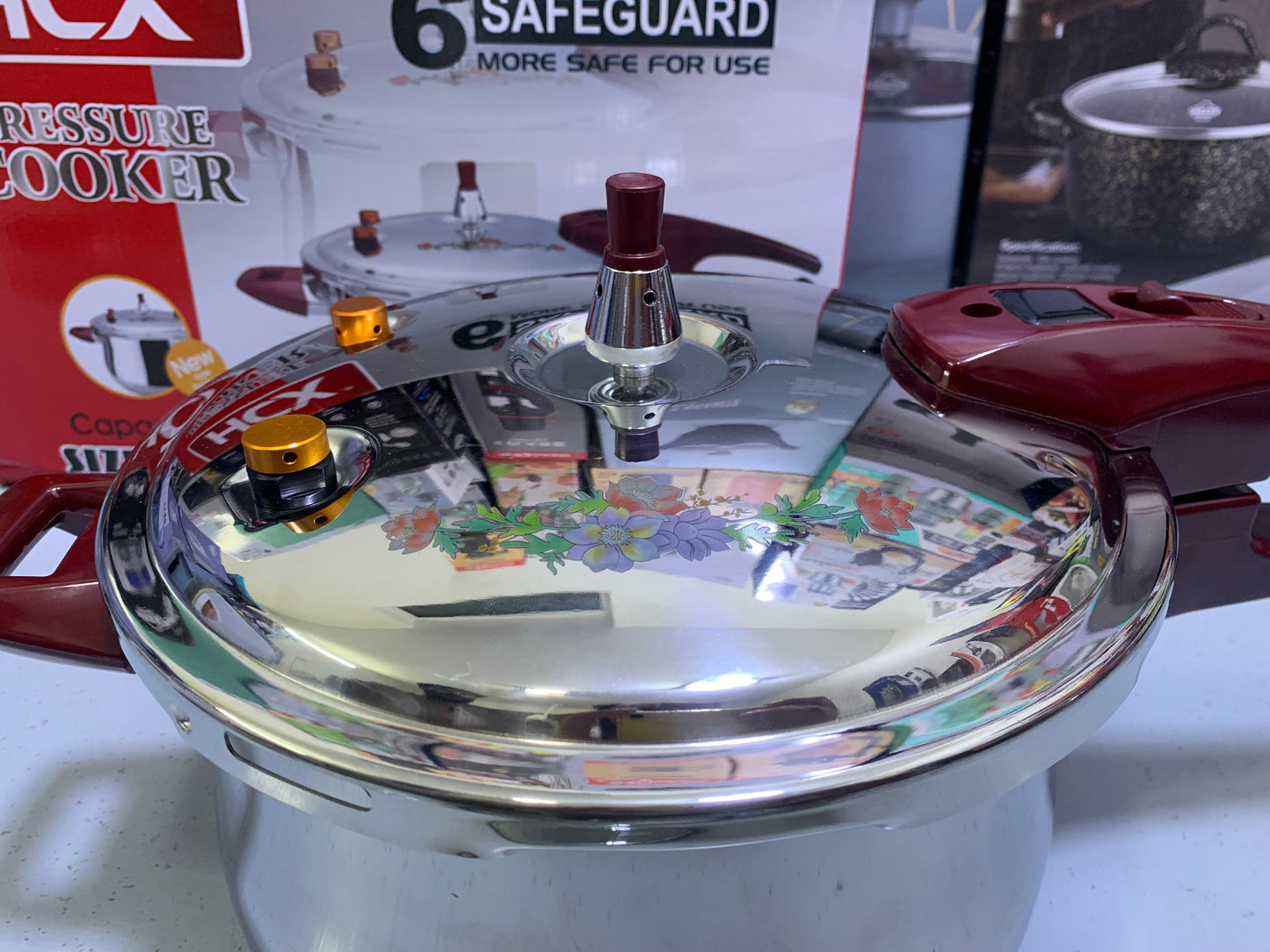 6 Safeguard HCX 3 in 1 Pressure Cooker Stainless Steel