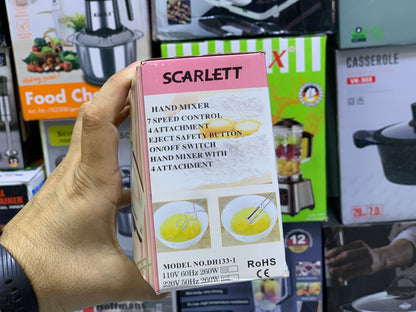 SCARLETT Super Hand Mixer 7 Speeds Easy to Hold and 260w