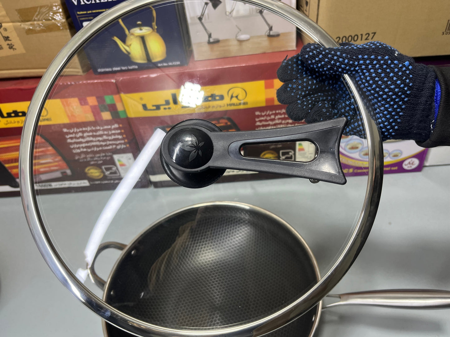 HoneyComb Laser Coating Deep Frying Pan