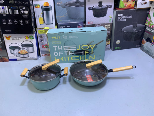 Ceramic cookware set 2 pieces Frying pans 30cm and casserole 26cm