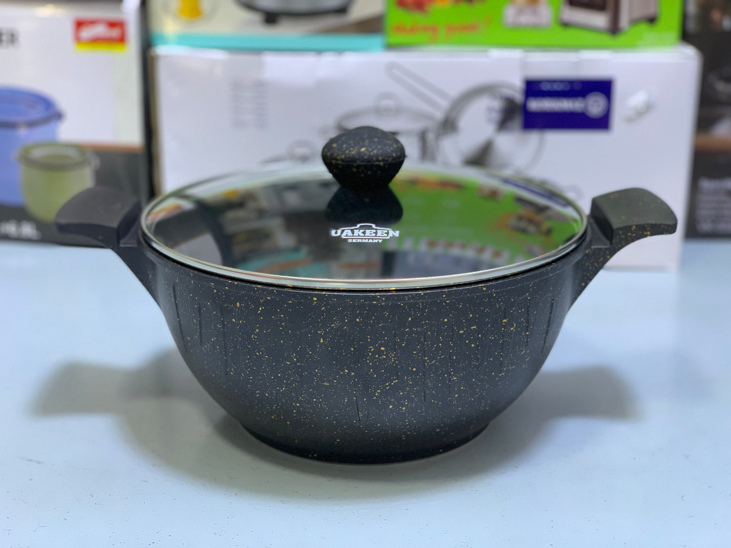 Uakeen 13-Piece Premium Non-Stick Cookware Set – Elegant German Design for Modern Kitchens