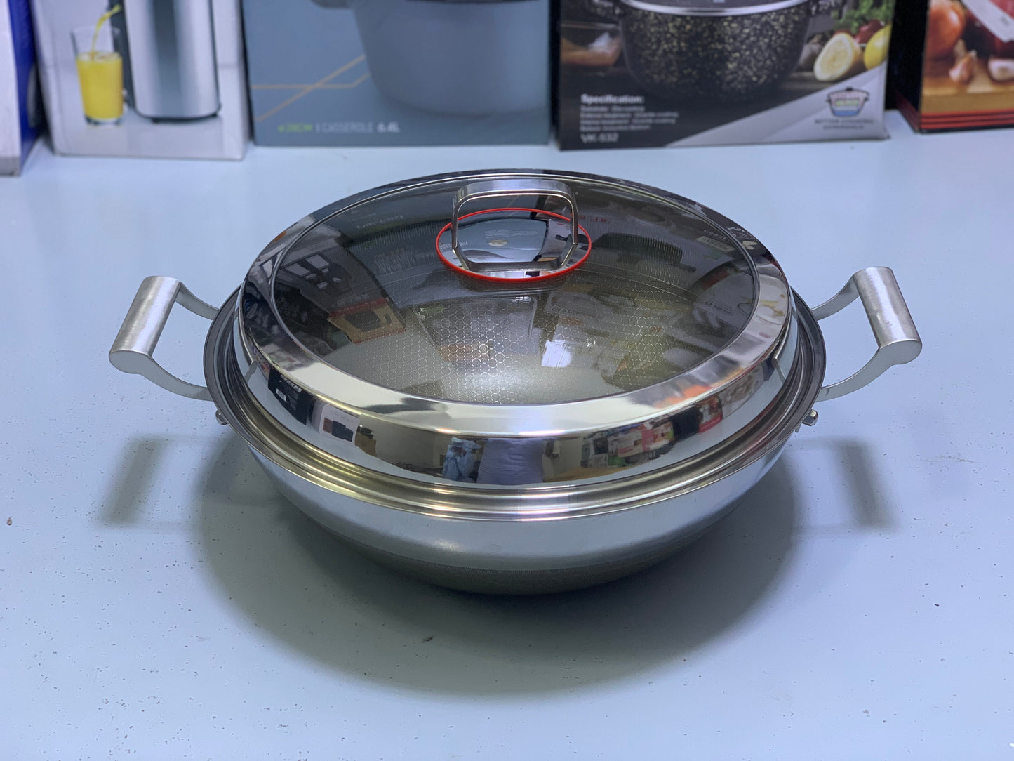 Laser Coating Handi , Karahi, Silver Gray