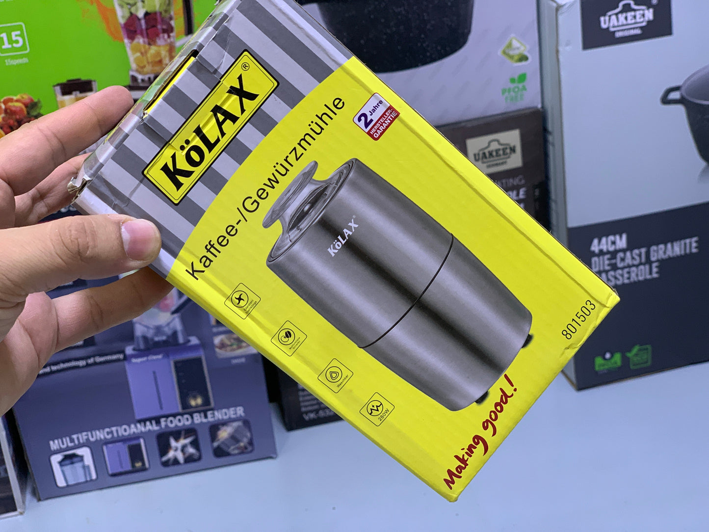 Kolax Mini Spice Grinder 280w Auto On/Off Switch