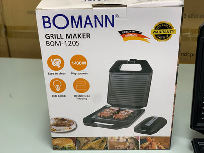 Original German Bomann Grill Maker  BOM 1205& BOM 1206  with 1 Year Warranty