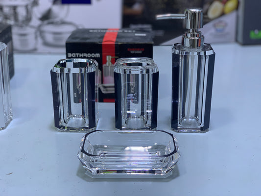 Acrylic Bathroom Set for Bathroom organization 4 Pieces