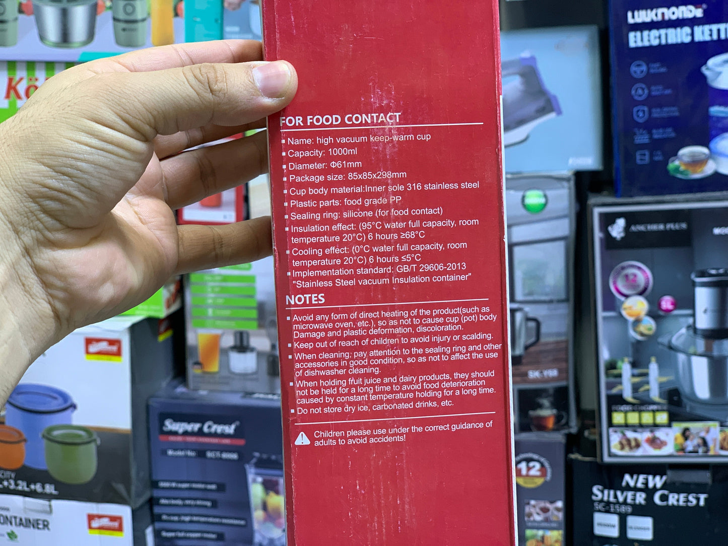 Portable Bottle 1000ml SUS 316 Different colors