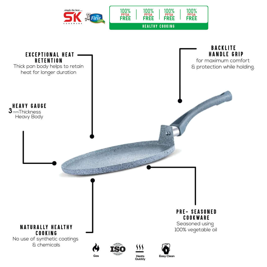 26Cm Marble Coated Non Stick Signature Hot Plate/Chapati Pan