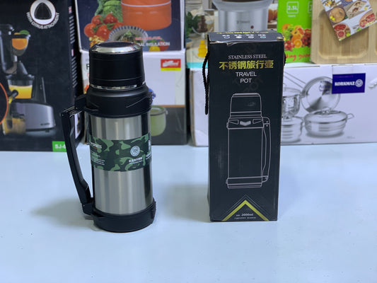 Travel Pot Water bottle 2000ml Stainless Steel SUS 304 and Hot and Cool 24 hours