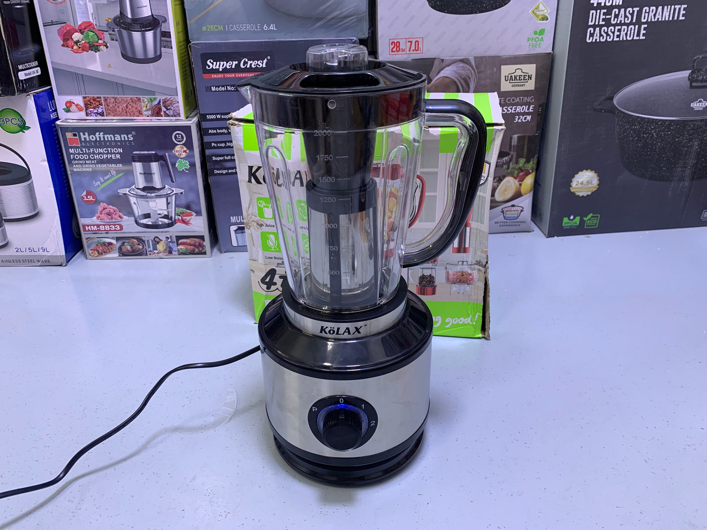 Kolax 4 in 1 Food Processor 1200w Stainless Steel Blades