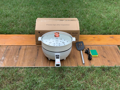 Imported 2 in 1 Electric Cooker Pan with Steamer - 4L Capacity, (1500W)