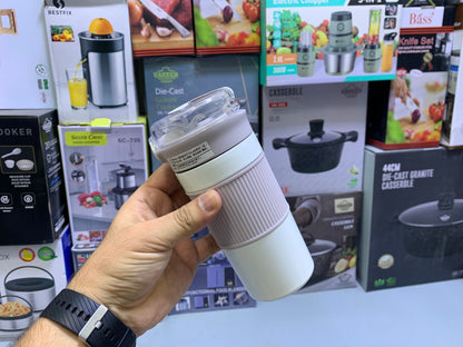 Straw Coffee Cup Stainless Steel SUS 304 400ml