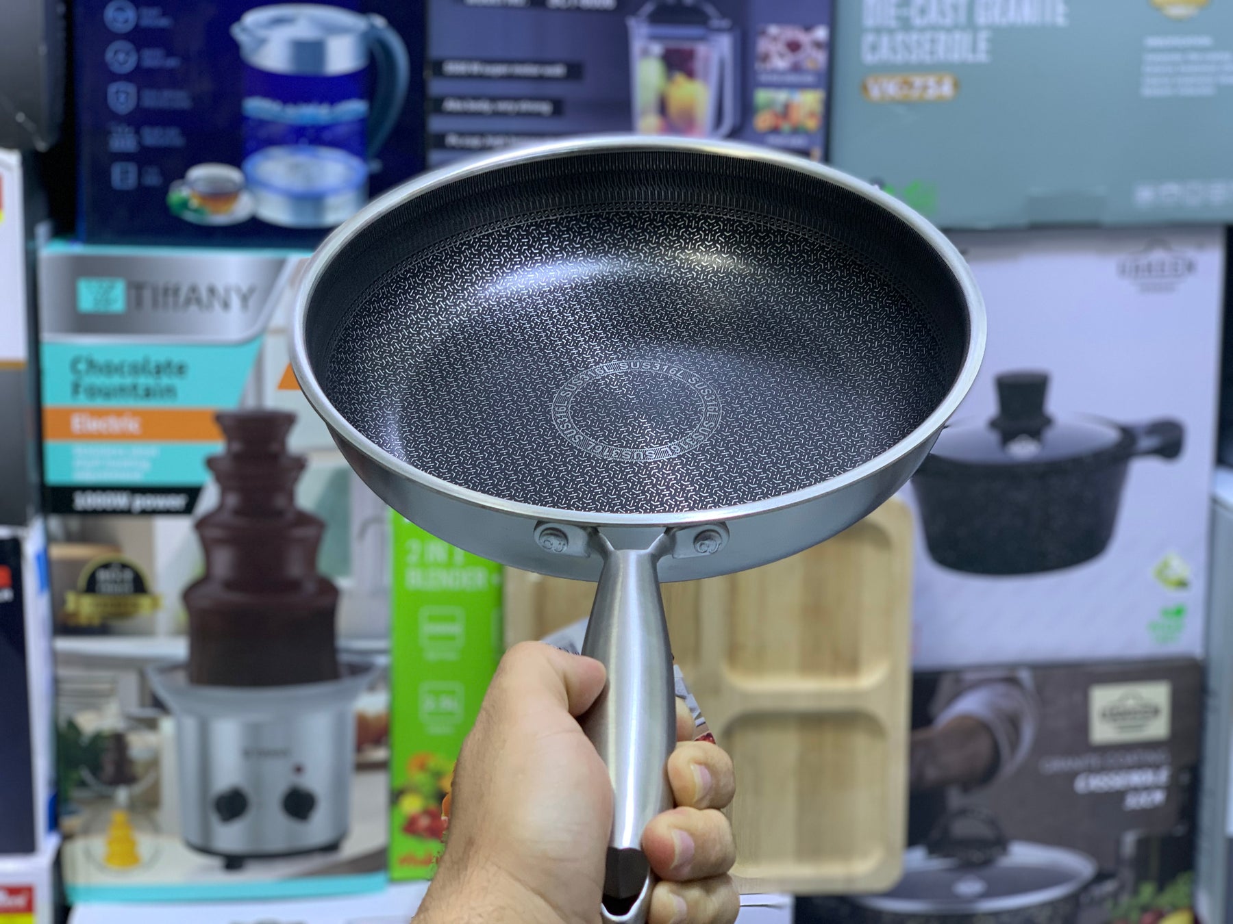 Laser Coating Shallow FryPan without Lid 26cm and 28cm