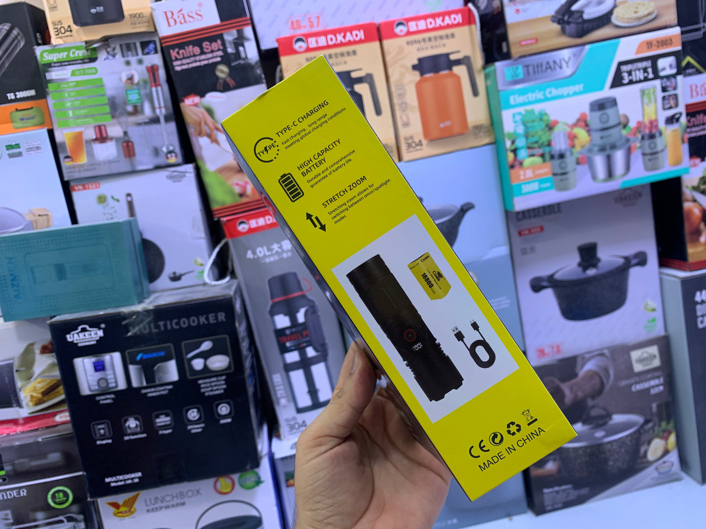 COBA Handheld Torch Model: CB-W409T Rechargeable Flashlight