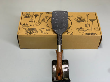 Kitchen Spoon Set 3 in 1 with wooden textured Handle