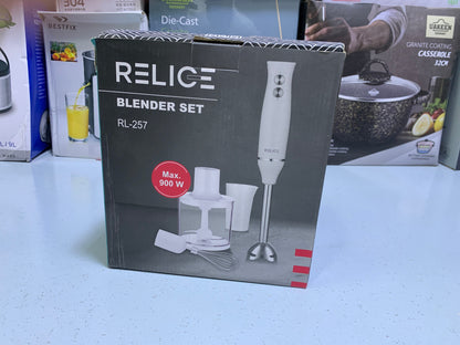 Relice Hand Blender Set Stainless Steel 900w Model RL-257