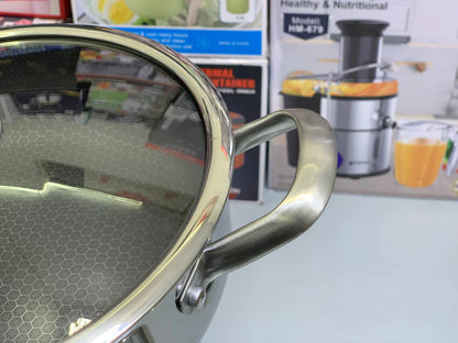 Laser Coating Shallow Casserole Complete Set Pure Non Stick (Sizes:26cm,28cm and 30cm)