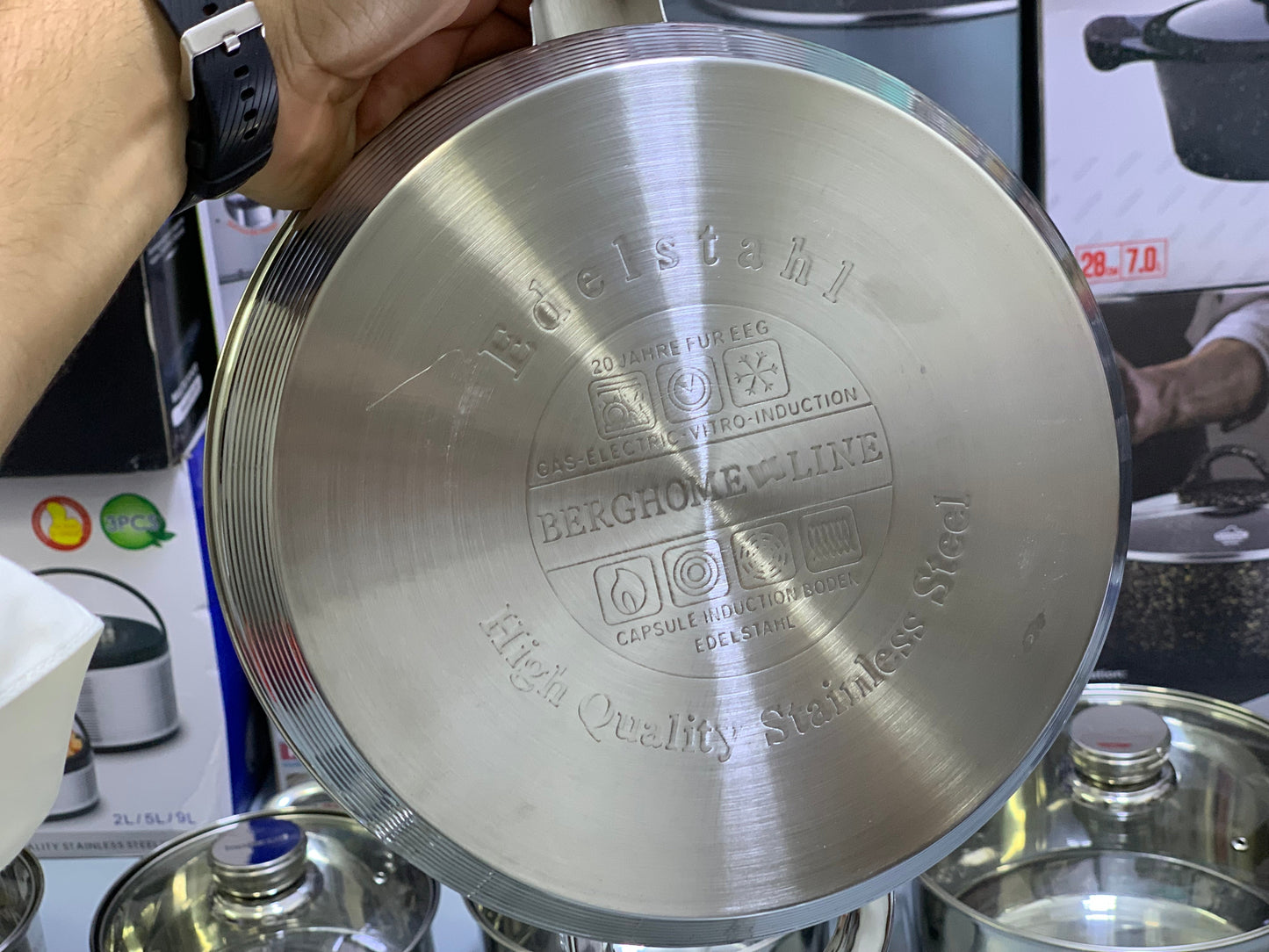 Berghome Line 16 Pieces Cookware Set Stainless Steel