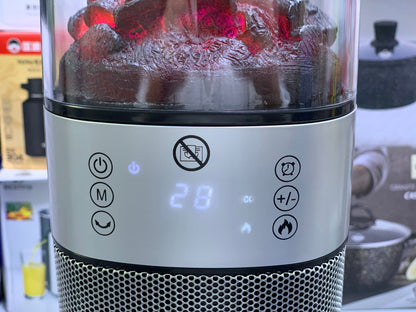 Geepas Heater with Flame Effect |2 Years warranty| GRH28589P